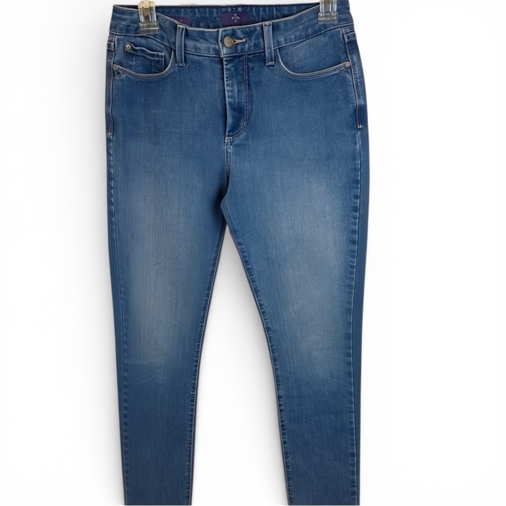NYDJ Alina Legging Jeans 6P Blue Medium Wash Lift Tuck Petite Skinny Denim